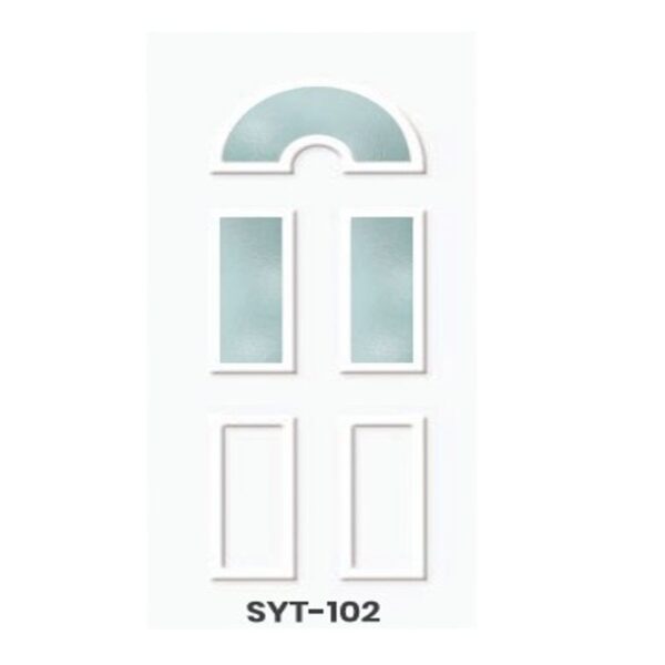 PANEL PVC ORNAMENTAL 24MM ALB  SYT-S102+FROSTED GLASS 2 SIDE
